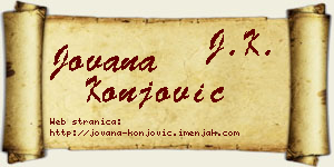 Jovana Konjović vizit kartica